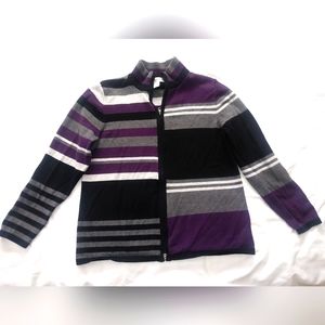 Christopher & Banks petite zip up cardigan Large